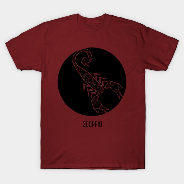 Scorpio - Geometric Astrology T-Shirt by alcateiaart